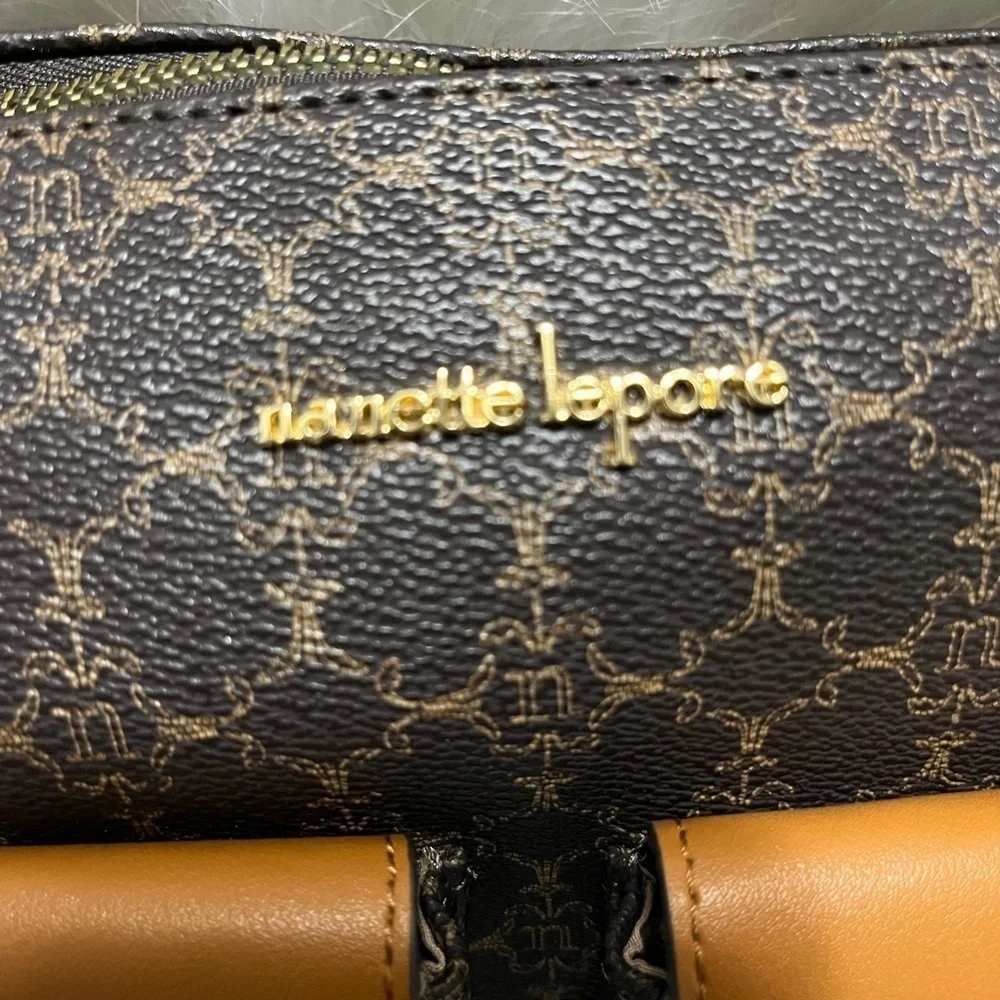 Nanette Lapore Vegan Leather Logo Crossbody Purse